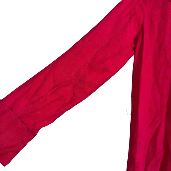 Sandro Paris Red Dress Midi V-neck long sleeve Floral FR 1 / Small US RTR - Picture 6 of 16